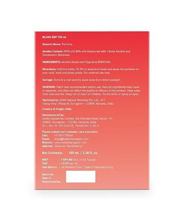 Blush Woman Eau De Parfum Perfume with Red Fruits Moss Vanilla & Sandalwood|Premium Long Lasting Musky and Woody Fragrance for Women 100ML - Buy Online on GoSupps.com