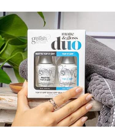 Gelish Matte & Gloss Duo Kit - Clear Coat Nail Kit - .5 oz Matte & Glossy Top Coat for Gel Nails - Buy Online on GoSupps.com