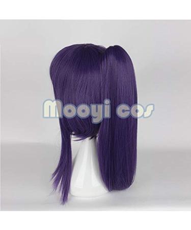 Ensemble Stars Souma Kanzaki Cosplay Wig - Medium Long Purple Synthetic Hair Unisex Party Wig with Claw Clip Ponytail - Buy Online on GoSupps.com