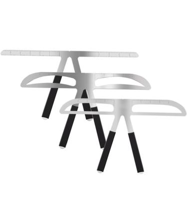 Housoutil Eyebrow Brow Stencils Three-point Positioning Design Ruler Tool Three-point Balance Positioning Kit Kits Stainless Steel medium As Shown - Buy Online on GoSupps.com