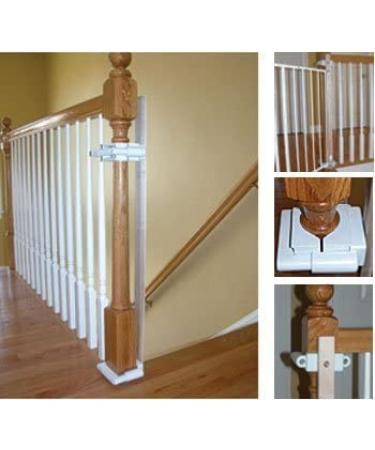 Safety Innovations Stairway Baby Gate Mounting Kit - Fits 2 3/4 to 3 5/8 inch Posts - No Holes, Adhesives, or Screws - Square/Round Tops - 1-Pack - Buy Online on GoSupps.com