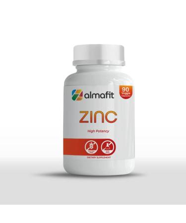 Almafit Zinc (OptiZinc / Citrate) - Highly Absorbable Immune Support - 90 Veggie Capsules per Bottle - 50 mg