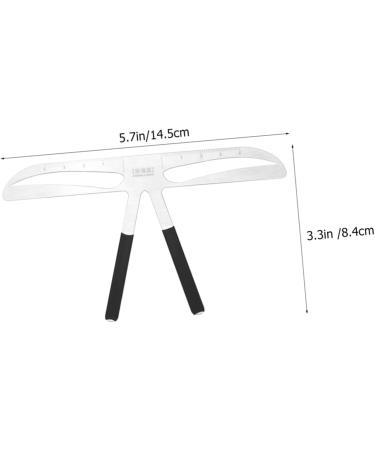 Hemoton Portable Eyebrows Ruler Eyebrow Metal Ruler Eyebrow Tattooing Ruler Balance Stainless Steel - Buy Online on GoSupps.com