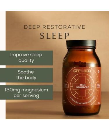 Ancient + Brave | True Nightcap 180g Jar | Zinc Magnesium Vitamin C Rich in Amino Acids | Helps Digestion Restores & Rejuvenates Sleep | Warm Lemon & Ginger Note - Buy Online on GoSupps.com