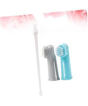 BELLIFFY 2 Set 3pcs Toothbrush for Dog Double Head Pet Toothbrush Cat Toothbrush Finger Toothpaste Toothbrush - Buy Online on GoSupps.com
