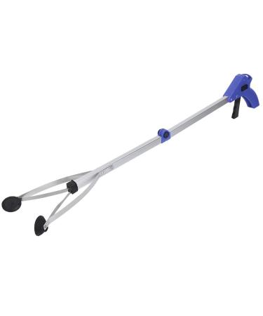 Grabber Reacher Tool Trash Claw Grabbers Reaching Tool for Trash Pick Up Stick Litter Picker Garbage Picker Folding Trash Grabber for Garden Leaves Waste Pick Up (blue handle)