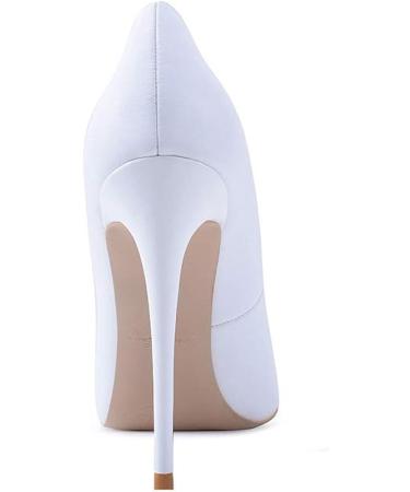 Elisabet Tang Women's White Party Stiletto Pumps 4.7 inch Heels - Size 11 - Buy Online on GoSupps.com