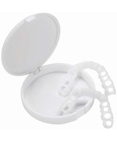 Xiaocui provisional dentures 3 pairs of cosmetic dentistry snap on instant perfect smile comfort fit flex teeth veneers teeth cosmetic stickers with toothbrush a size fits everyone