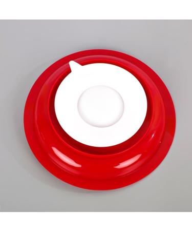 Aquashielding Spout-Proof Shovel Plates for Disabled Adults - Wave Edge Design Ideal for Simple Meals | Red (1 PC) - Buy Online on GoSupps.com