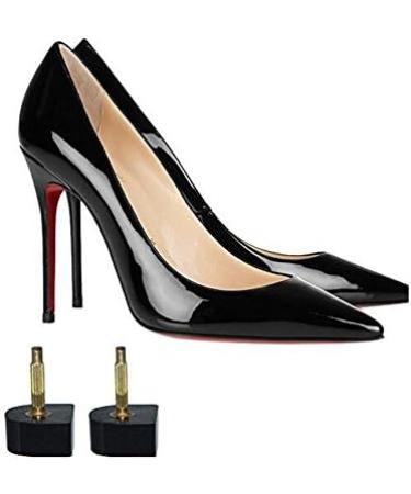6 Pairs Black Shaped Heel Tip Taps - Stiletto Heel Cap Replacement for Women | Shoe Repair (9mm x 9mm 3mm Pins) - Buy Online on GoSupps.com