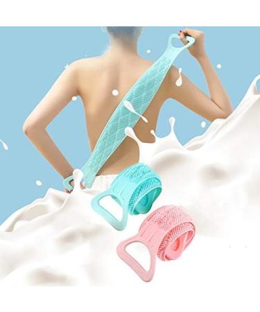 Silicone Body Brush - Soft Double-Sided Bathing & Shower Brush for Body & Face (Pink) - Perfect for Gentle Exfoliation & Massage - International Shipping Available - Buy Online on GoSupps.com