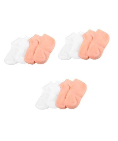 minkissy 6 Pairs Exfoliating Moisturizing Socks Spa Socks Beauty Socks Dry Feet Socks Lotion Socks Overnight Woman's Socks Foot Socks for Dry Cracked Feet Girl Skin Gloves Sebs