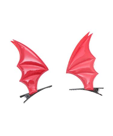Devil Hair Clips with Bat Wings | Halloween Party Hair Accessories & Cosplay Hairpins - Buy Online on GoSupps.com