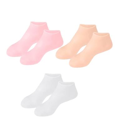 Ipetboom Ladies Socks 3pairs Moisturizing Socks Protective Moisturizing Sock Lotion Socks Heel Spa Socks Foot Socks Foot Care Socks Heel Repair Socks Girl Socks Miss Elasticity Aloe Sebs 21x9cm