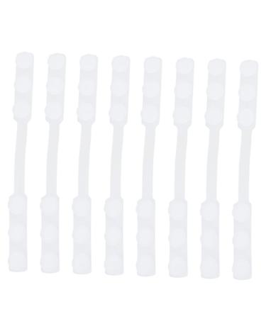 Minkissy 8st masking hook HOLE POSOTION The white face-headband Mask extension hook Mask hearing protection mask extension buckles Anti-strangulation Connect adaptation artifact 15.8x1.5cm