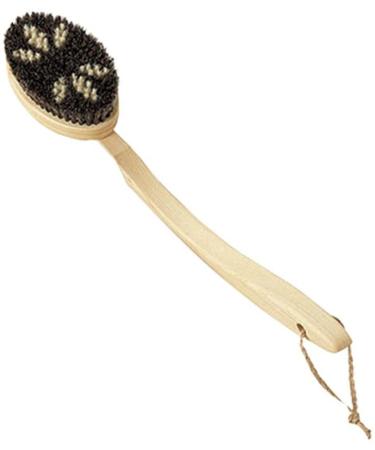 Marna B583 Body Brush  Curved Pattern  Horsehair  Made in Japan  Natural Bristle  Long Handle  Bath Body Brush  Easy to Clean / Removable  Hanging Storage Horse Hair