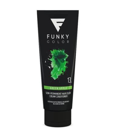 FUNKY COLOR GREEN APPLE 13 semi-permanent hair coloring semi-permanent hair color. (28 colors).