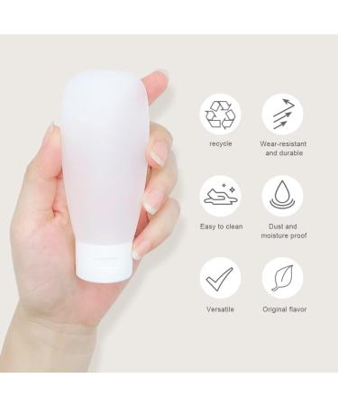 HLIWS Travel Leak Proof Refillable Bottles Frosted Travel Containers 6 pcs with 56 pcs Labels for Lotion Liquid Shampoos(30ml 60ml 100ml 2 of each) White Frosted - Buy Online on GoSupps.com
