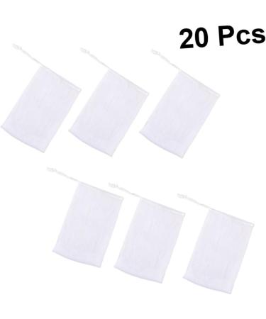 FRCOLOR 40 Pcs Handmade Soap Foaming Nets - White Natural 12x9cm - Perfect for Bath & Shower - Buy Online on GoSupps.com