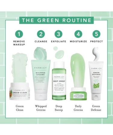 Farmacy Whipped Greens Face Wash - Oil Free Foaming Cleanser for Combination and Oily Skin (5.0 Fl Oz) - Buy Online on GoSupps.com