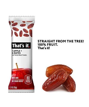 That's it. Apple + Dates Real Fruit Bar | High Fiber Vegan Snack | Gluten Free & Paleo | Non GMO & Sugar-Free | 12 Pack - Buy Online on GoSupps.com