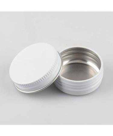 Zeoabsy 10ml White Aluminum Empty Jars 10 Pack Round Cream Tins with Screw Lid 5 Spatulas & Labels for Cosmetics Candles & Ointments - Buy Online on GoSupps.com