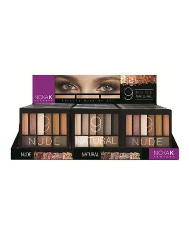 Nicka K Perfect Nude Natural 9 Colors Display Case Set 24 Pieces 3.5 Pounds