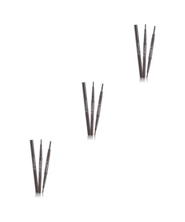 FOMIYES 3pcs 2 1 Eyebrow Pen Eyebrow Pencil Waterproof Eyebrow Pen Eyebrow Brush 3d Triangle Makeup 1 count (Pack of 1) As Shownx3pcs