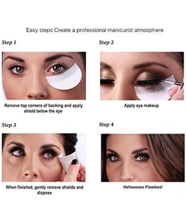 100PCS Eyeshadow Pads Stencils Eyeshadow Eye Eyeshadow Gel Pad Patches For False Eyelash Extensions Sticker Lip Makeup(White 1.97inchx2.68inch) - Buy Online on GoSupps.com