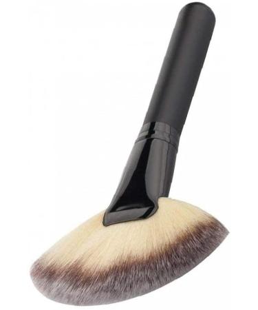 1Pc Big Black Fan Brush - Versatile Makeup Tool for Blush Concealer & Powder - Portable Face Brush for Beauty & Personal Care - Buy Online on GoSupps.com