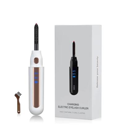 rizador de pesta as electrico Heated Eyelash Curlers/Rechargeable Hot Lash Curler/Rapid Heat-up Smart Electric Eyelash Curling Tool (Color : W Size : 1pc) 1pc W