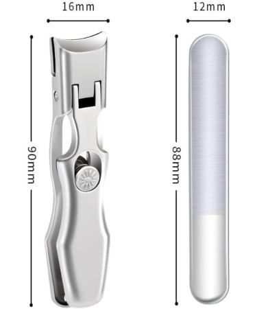 Sherum Nail Clippers Nail Clippers Set Large Opening Nail Clippers for Thick Nails Ultra Sharp Stainless Nail Clipper with Catcher (Black-B) - Buy Online on GoSupps.com