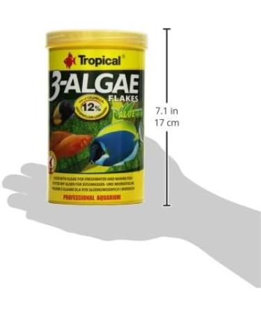 TROPICAL 3-Algae Flakes Food for Aquariums 1000 ml - Buy Online on GoSupps.com