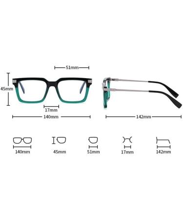 Buy Blue Light Blocking Eyeglasses for Clear Vision | Large Reading Glasses +350 | Sturdy & Stylish Black Frame - Buy Online on GoSupps.com