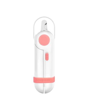 Ikaif LED Light Pet Nail Clippers - Safe & Precise Trimming for Dogs Cats Rabbits & Guinea Pigs - Anti-Blood Line Cutting Ideal for Small To Medium Pets Grooming (Pink)