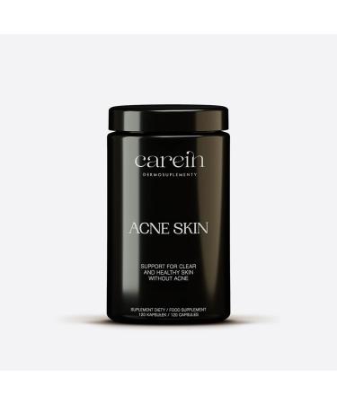 Carein Dermosupplement Acne Skin - 120 Capsules for Clear and Healthy Skin Without Acne Gluten Free and Sugar Free