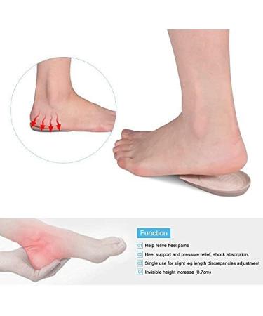 Doact Gel Heel Pillows - Heel Cushion for Spur Relief | 4 Pack Gel Inserts | Small Black Heel Support - Buy Online on GoSupps.com
