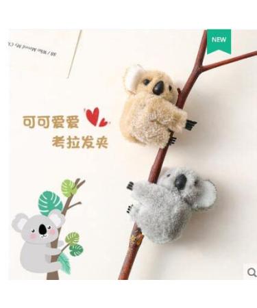 CRIZAN 2Pcs Brown Grey Plush Koala Sisters Hair Jaw Clips - Best Friends Cute Non Slip Hair Clamps for Girls & Kids - Buy Online on GoSupps.com