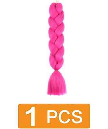 prinfantasy Braiding Hair Long Braid Hair Extensions Synthetic Braiding Hair Hot Pink Halo Hair Extension DIY Braiding Hair Pink Hair Extensions GBBZ018 GBBZ018 24 inch - Buy Online on GoSupps.com