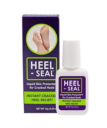 Heel-Seal - New Larger Size, 3X the Applications - The #1 Liquid Skin Protectant for Cracked Heels, Cracked Feet Treatment, Liquid Bandage, Must-Have Foot Care for Cracked Feet, Foot Repair 0.49 Ounce (Pack of 1)