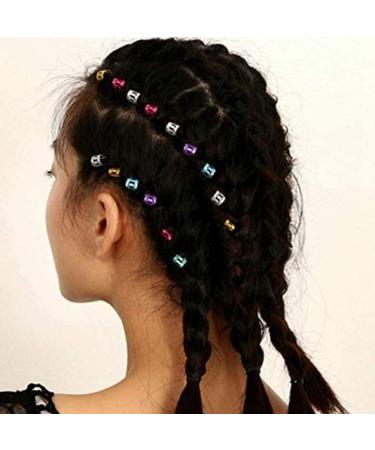 WOIWO 100PCS Aluminum Dreadlocks Beads - Adjustable Metal Cuffs for Hair Decoration and Braiding - Silver Finish - Buy Online on GoSupps.com