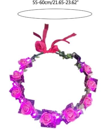 TQUXNGA Delicate Flower Crown Bride Wedding Crown Garland Headband Fashion Woman Luminous Taking Photo Garland Hairband White flower - Buy Online on GoSupps.com