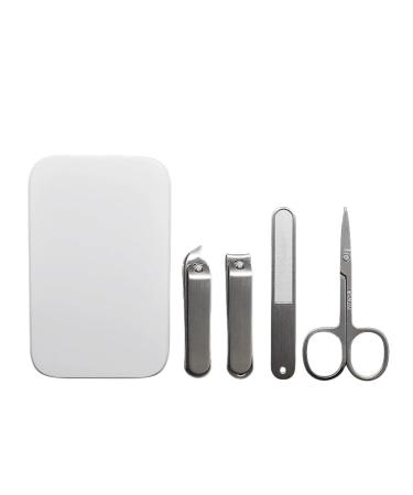 Oblique Flat Nail Clipper Set Manicure Trimmer Stainless Steel Toenail Cutter Portable Nail Repair Scissors Kit (Color : C02)