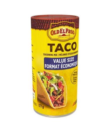 Old El Paso, Taco Seasoning Mix Original, Value Size, 177g/6.2oz, Imported from Canada