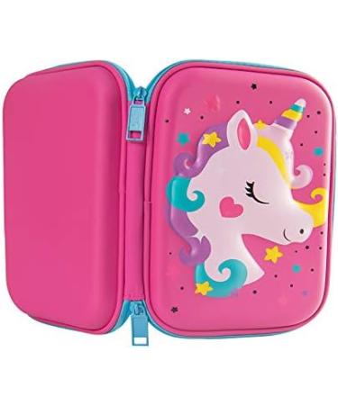Pencil Case for Girls  3D Cute EVA Unicorn Pen Pouch Stationery Box Anti-Shock Large Capacity Multi-Compartment for School with 4 unicorn pens Unicorn2 pink - Buy Online on GoSupps.com