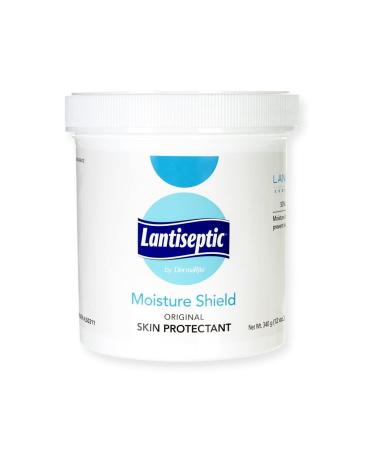 Lantiseptic Moisture Shield Original Skin Protectant 50% Lanolin Enriched Skin Protectant Barrier Cream for Incontinence Paraben Free 1 Jar 12oz 12 Ounce (Pack of 1)