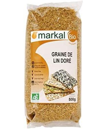 MARKAL Golden flax seeds 500G Organic - - Buy Online on GoSupps.com