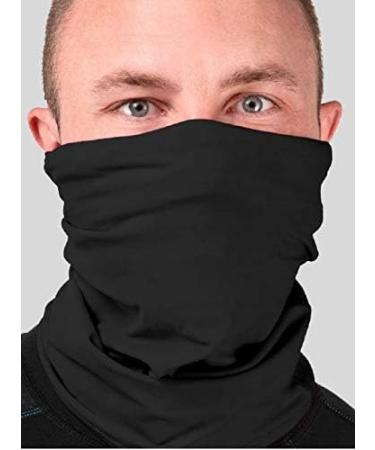 Shop Black Face Cover Neck Gaiter - Unisex Lightweight Multi-Function for Outdoor Activities - Made in USA - Buy Online on GoSupps.com