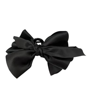 Jumwrit Big Bow Hair Claw Clip - French Design for Strong Hold - Black Fashion Hair Accessories for Women and Girls - Buy Online on GoSupps.com