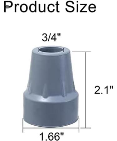 cogae 3/4Inch Heavy Duty Non-Slip Rubber Cane Tips Replacement Cane Foot Caps Crutch Pads 6 PCS - Buy Online on GoSupps.com